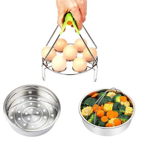 3-Layer Stainless Steel Egg Food Steamer Rack for Instant Pot Pressure  Cooker Stackable Steaming RackTray Kitchen Accessories - AliExpress